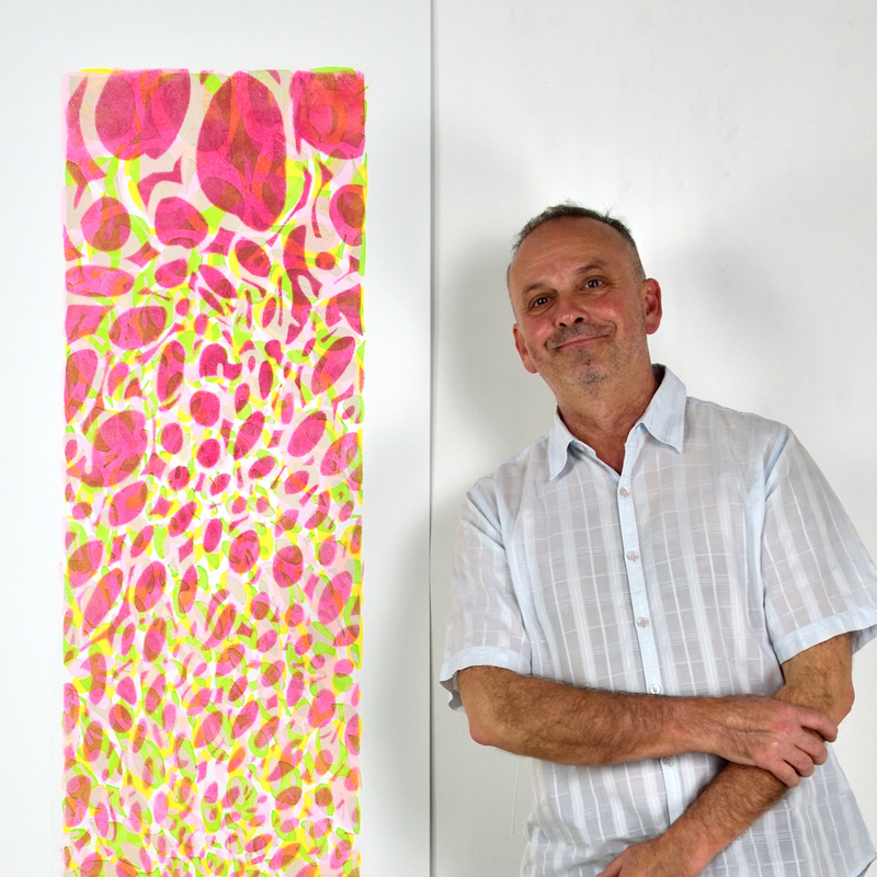 Vâhana XXXXV, Allegro Vivace
Acrylique & encre sur toile libre
194 X 59,5 cm
2024