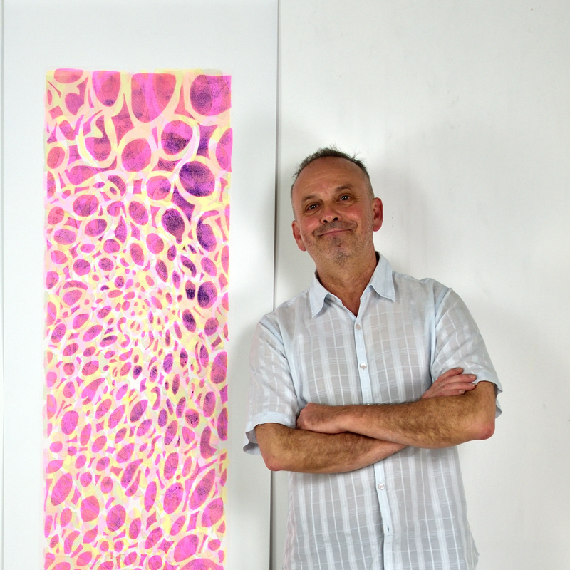 Vâhana XXXXI, Profondo 
Acrylique & encre sur toile libre
194 X 59,5  cm
2024