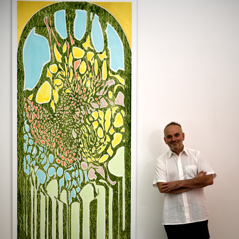 Dans l'atelier d'Achao
Vâhana XXXXVII
Acrylique & encre sur toile libre
285X125 cm
2025