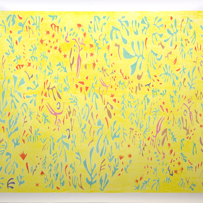 Palimpseste I
Acrylique & encre sur toile libre
195 X 252 cm
2025