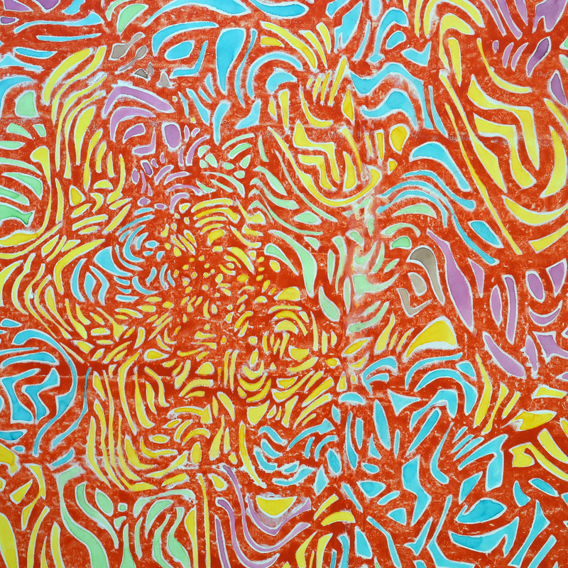 Détail.
Mandala XXXVIII
Acrylique & encre sur toile libre
188X171 cm
2025