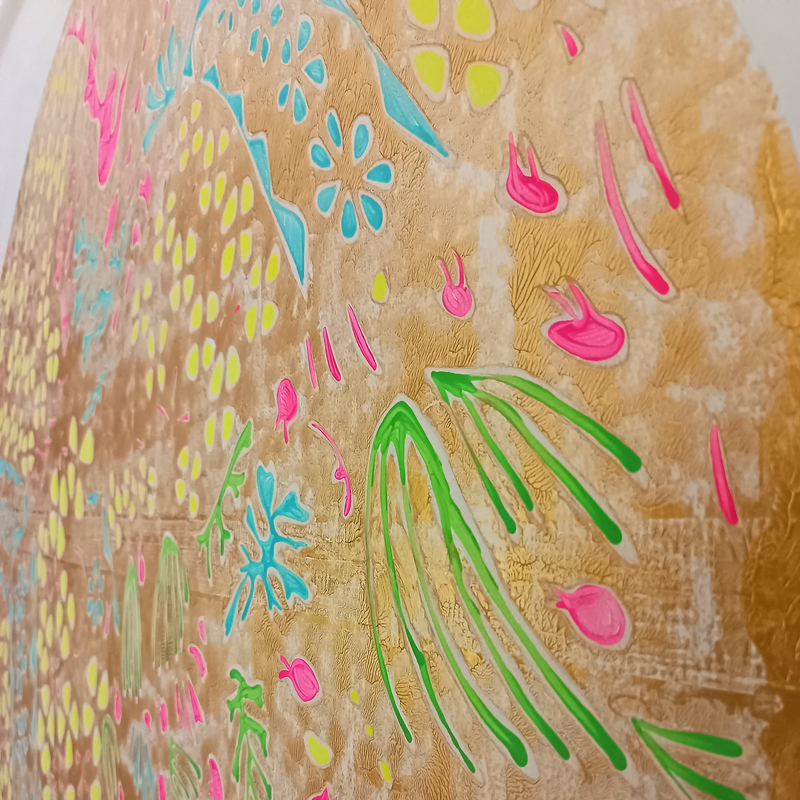 Détail.
Mandala XXXVIII
Acrylique & encre sur toile libre
188X171 cm
2025