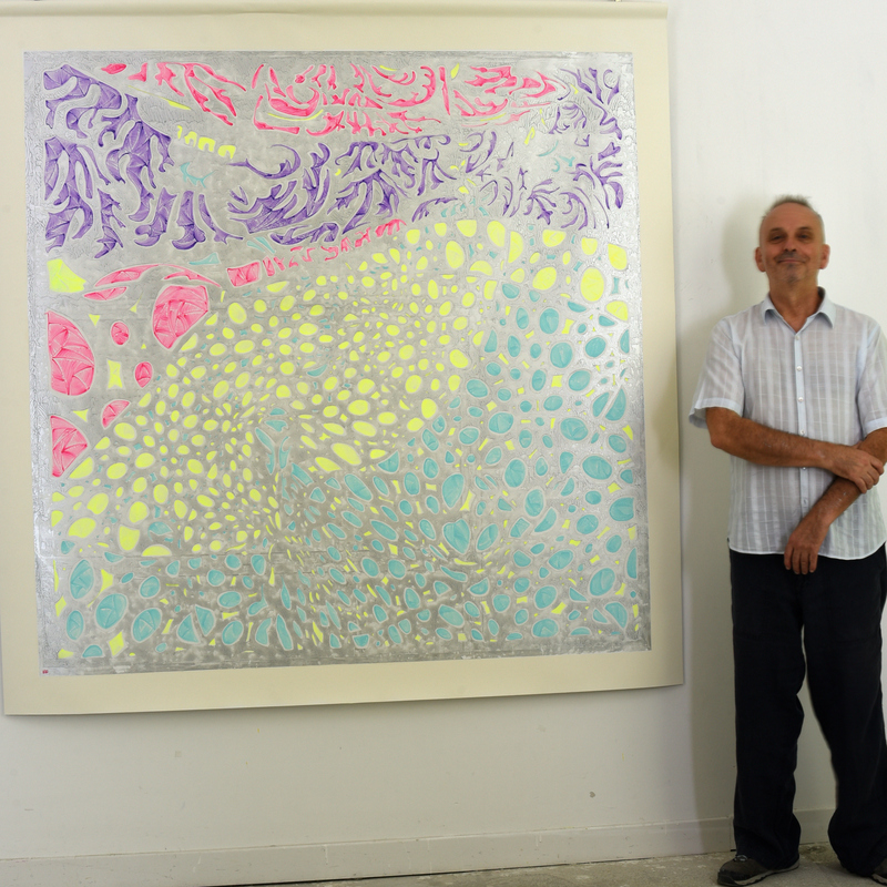 Dans l'atelier d'Achao
Panta Rhei XXXV
Acrylique & encre sur toile libre
188X175cm
2025
