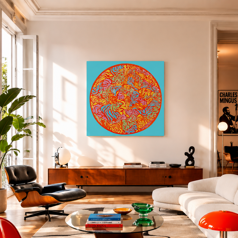 Mandala XX, Allegro Vivace
Acrylique & encre sur toile libre
190 X 170  cm
2024