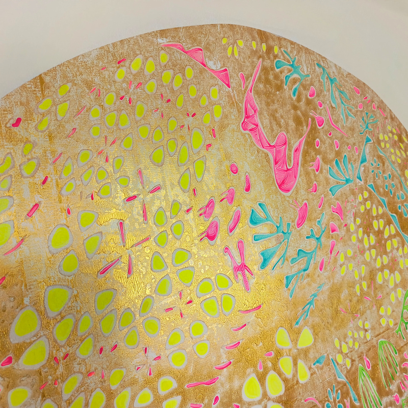 Dans l'atelier d'Achao.
Mandala XXXVIII
Acrylique & encre sur toile libre
188X171 cm
2025