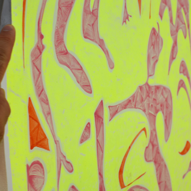 Vâhana XXXXI, Profondo 
Acrylique & encre sur toile libre
194 X 59,5  cm
2024